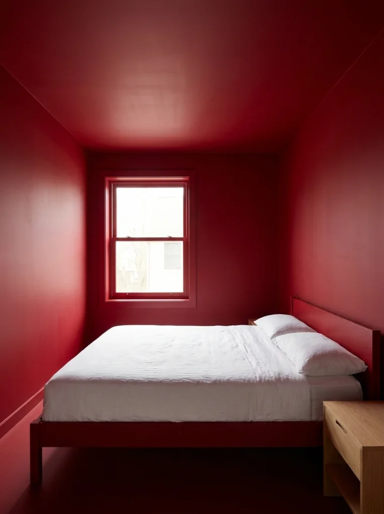 Fully Cherry Red Bedroom
