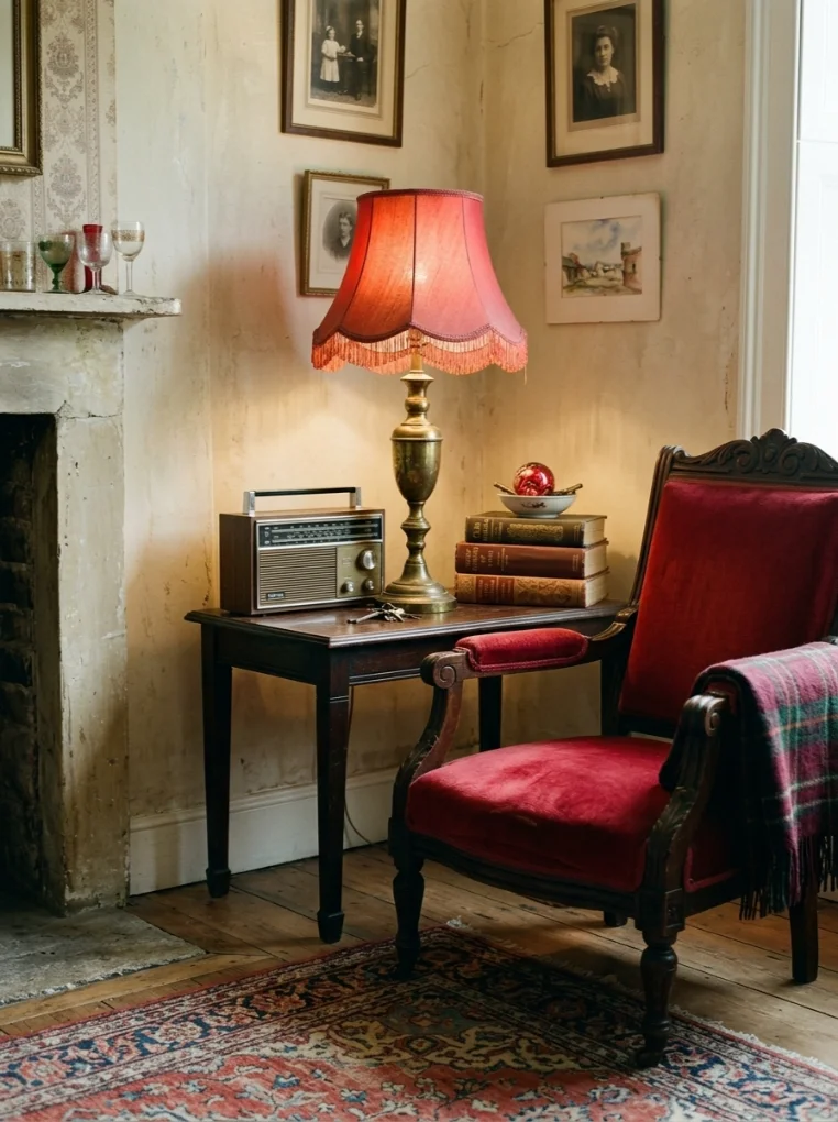 Vintage Cherry Red Color as a Decor Pieces