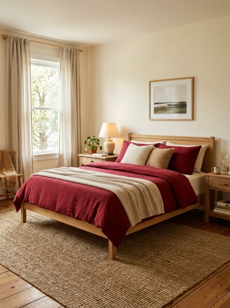 Layer in Warm Neutrals Cherry Red Room 