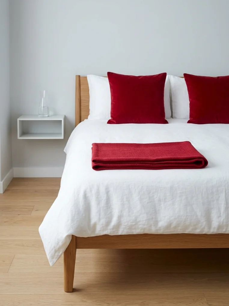 Use Throw Cherry Red Pillows and Textiles