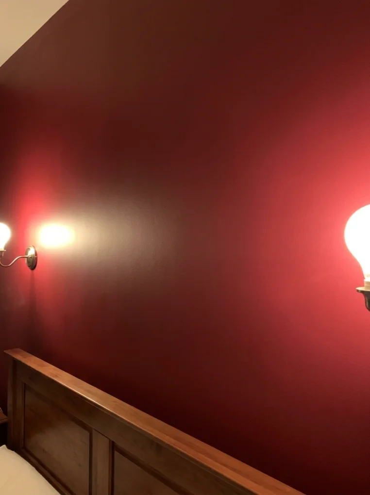 Warm Cherry Red Lighting to Set the Mood