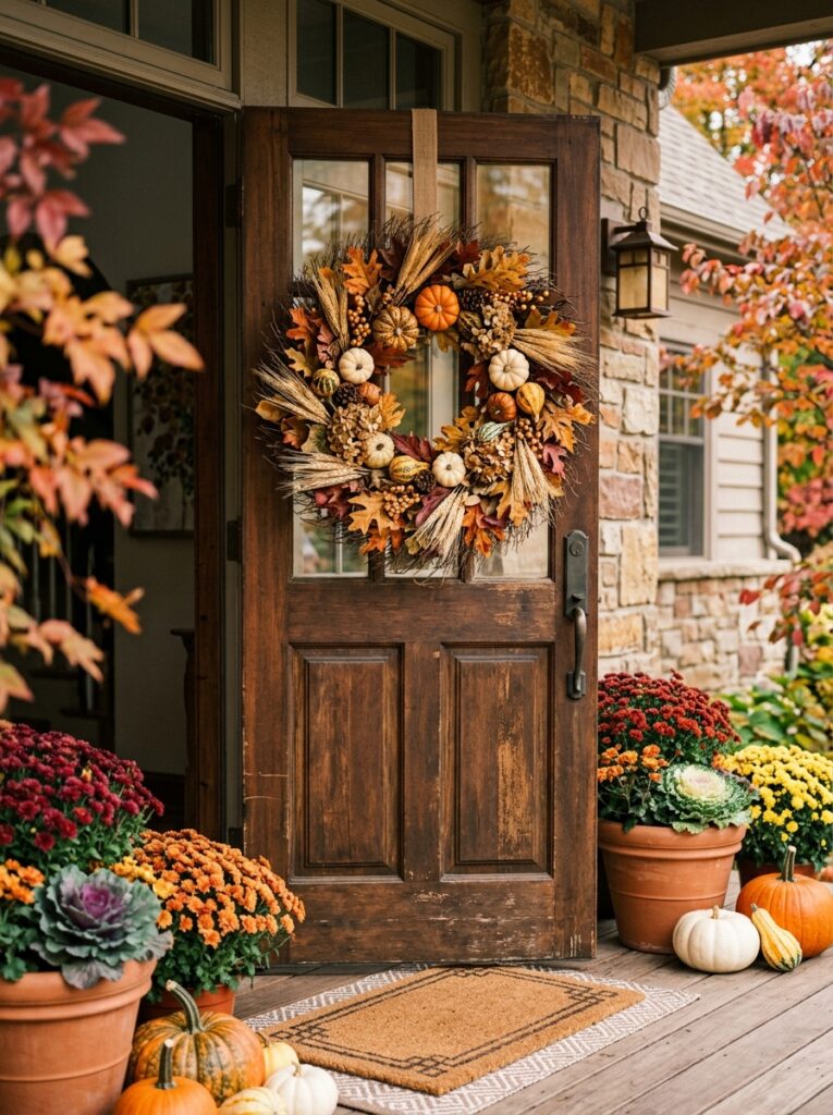 Layer front door with Fall Decor Ideas