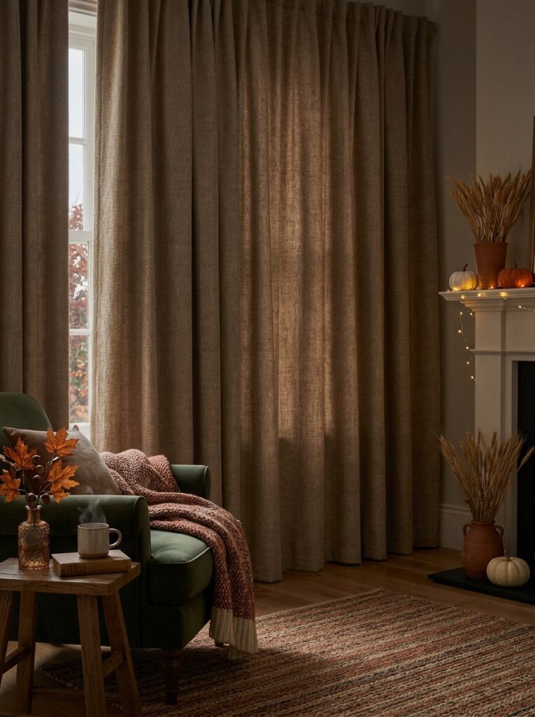 Swap curtains with Fall Decor Ideas