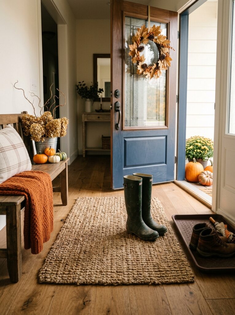 woven doormat with Fall Decor Ideas