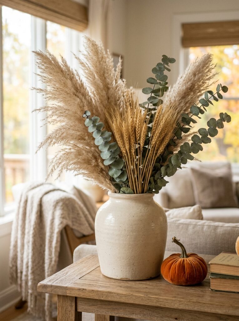 Dried florals with Fall Decor Ideas