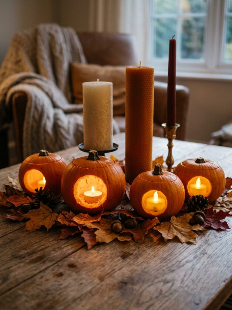 Pumpkin Clusters with Fall Table Centerpieces