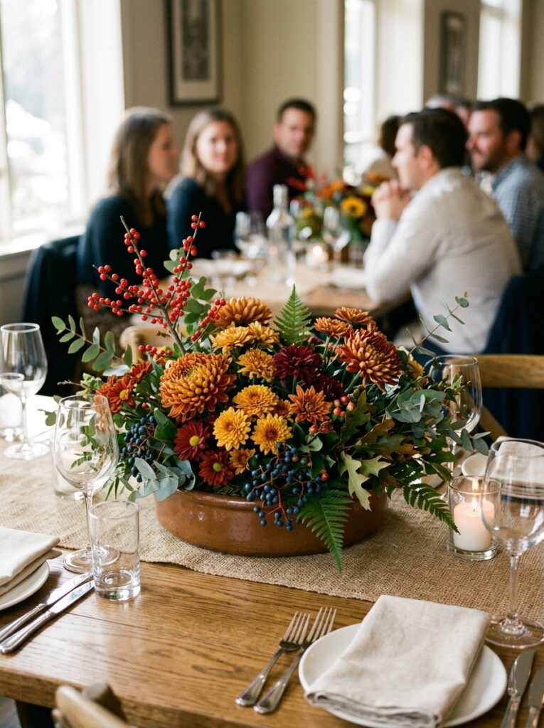 Floral Arrangement with Fall Table Centerpieces