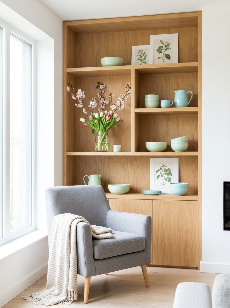 Seasons with Floating Shelf Decor