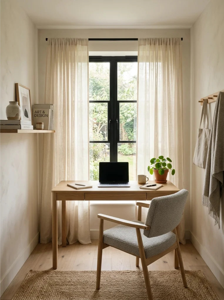 Natural light with Japandi Home Office