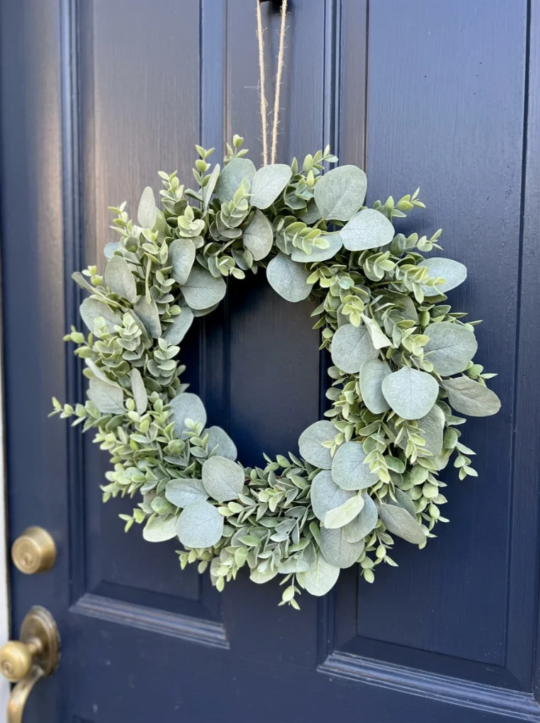 Patriotic wreath for front door with Memorial Day Decorations