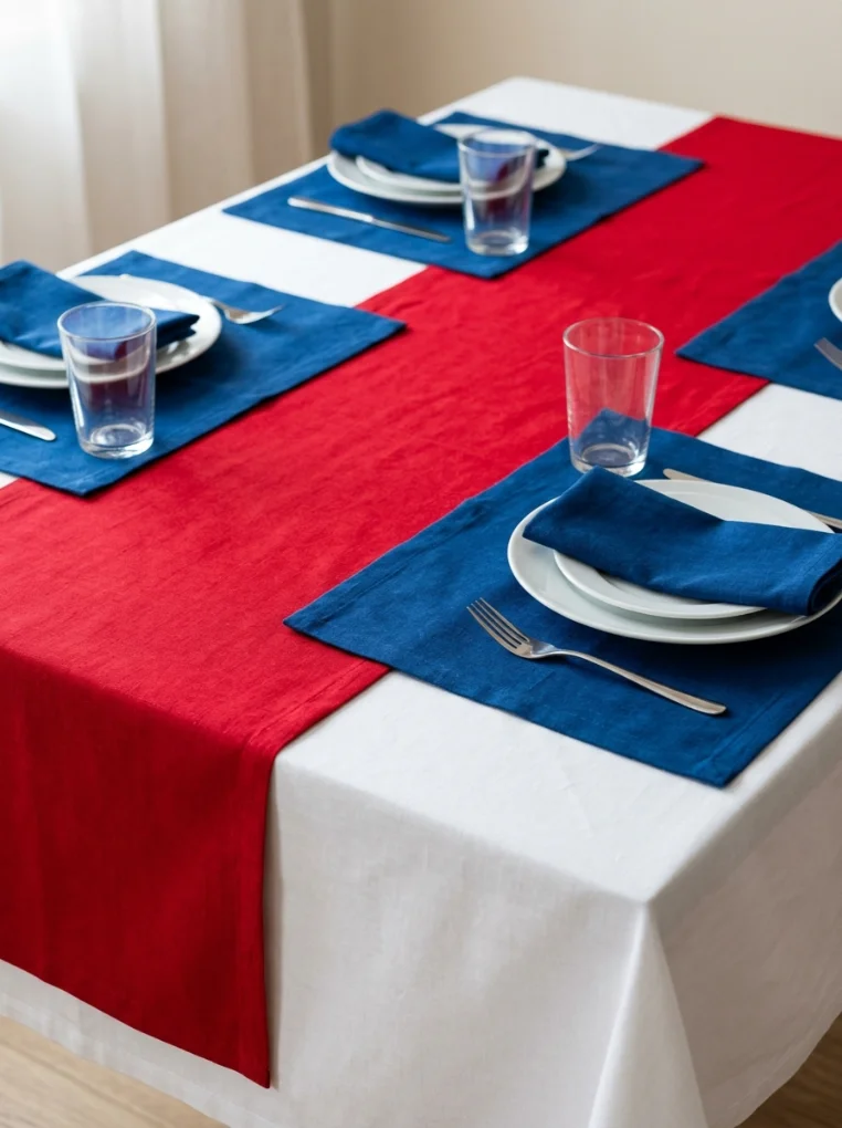 Layered Table with Memorial Day Decoration