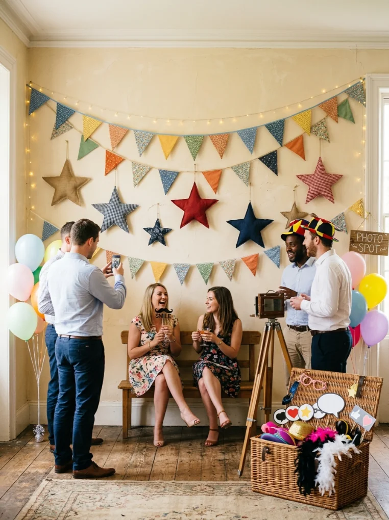 DIY Patriotic Photo  with Memorial Day Decoration