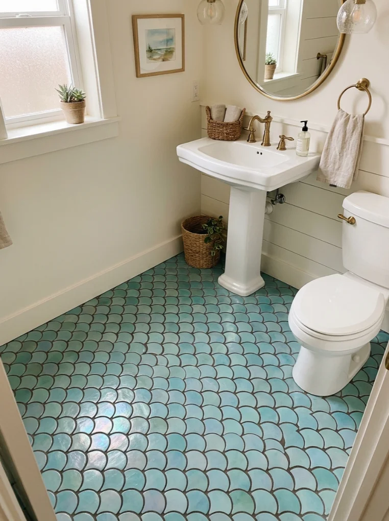 Mermaid Tile Floor for a modern look 