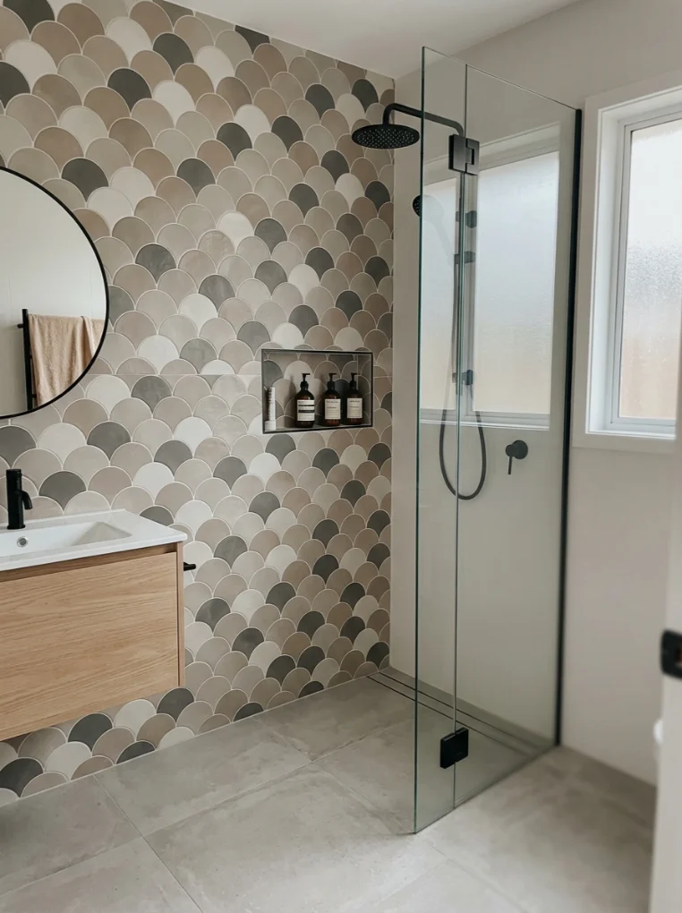 Matte Finish with Mermaid Tiles