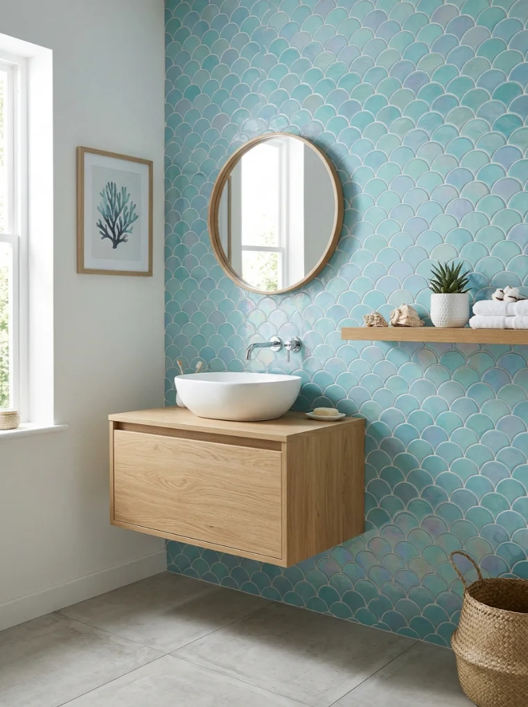 Mermaid Tiles for a Calm, Coastal Feel
