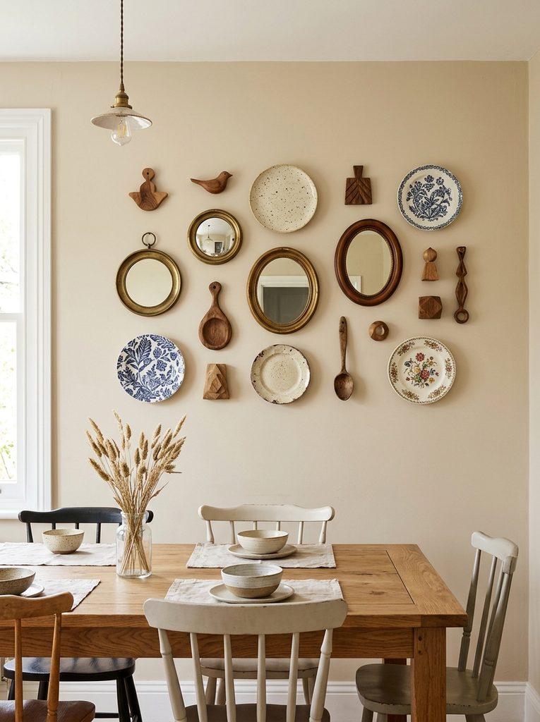Plate display with Modern Wall Decor
