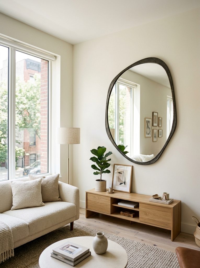 Statement mirror with Modern Wall Decor