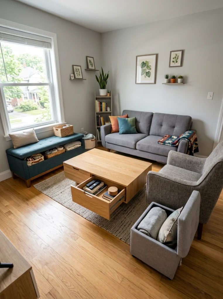 Furniture with Small Space Organization
