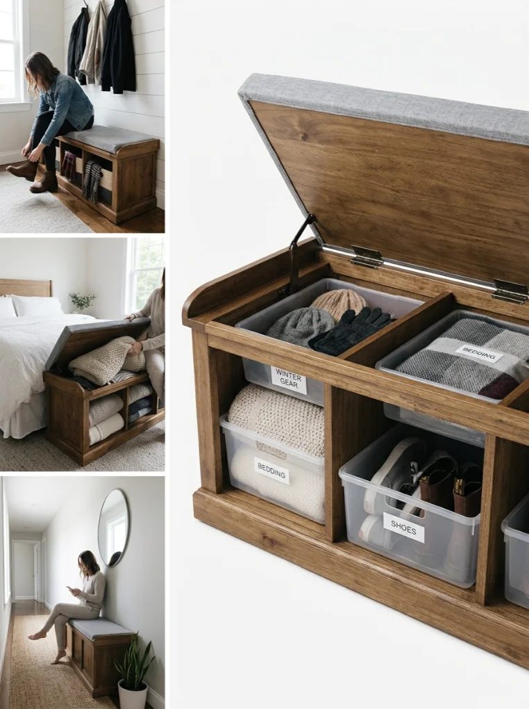 Ottomans with Small Space Organization