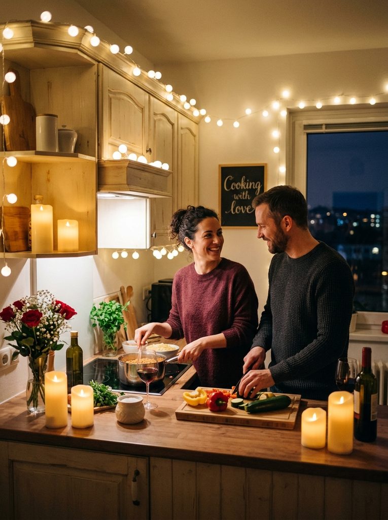 Cozy lightening with Valentine Kitchen Decor Ideas