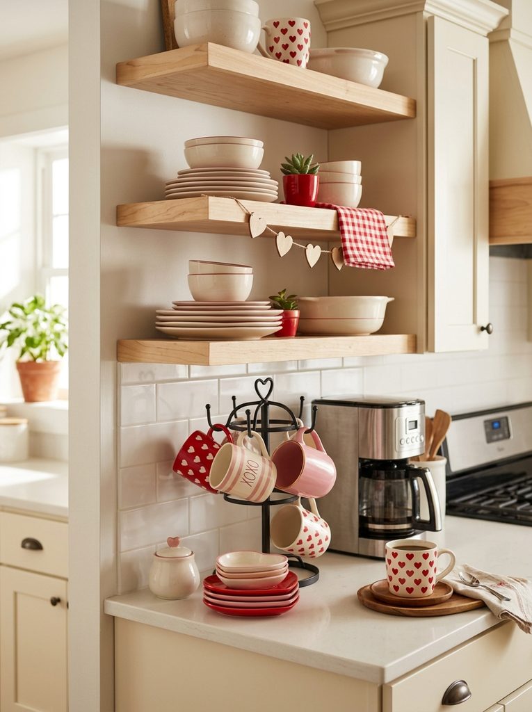 Valentine mugs with Valentine Kitchen Decor Ideas
