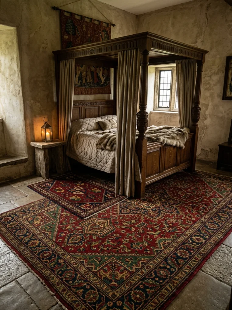 A medivial-inspired bedroom with Fantasy Medieval Bedroom Ideas
