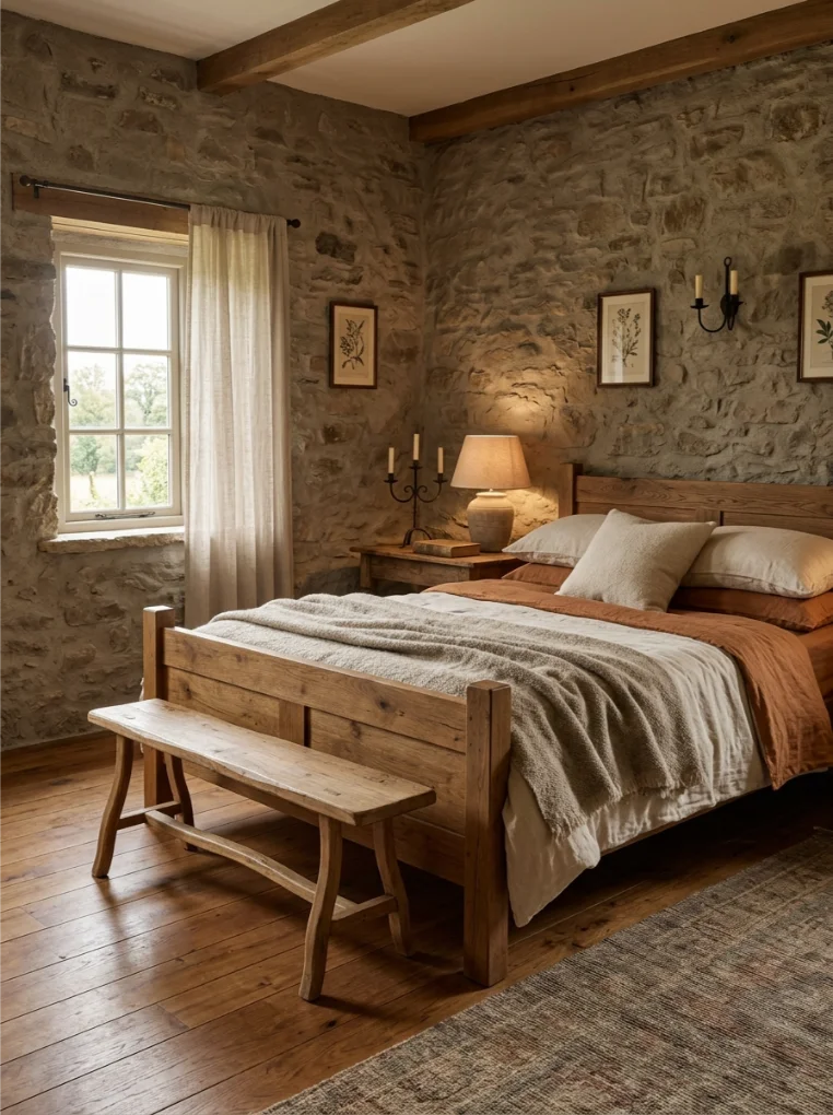 Incorporate Stone and Wood Bedroom Decor  with Fantasy Medieval Bedroom Ideas