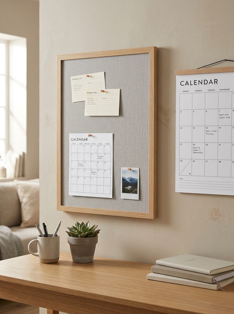 Pinboard with scandinavian home office