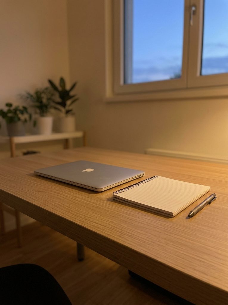 Stay on the desk with scandinavian home office