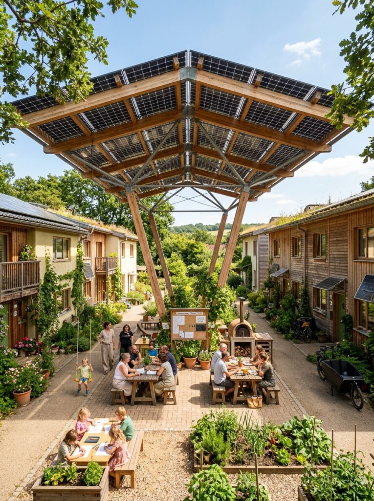 solar courtyards solarpunk architecture designs