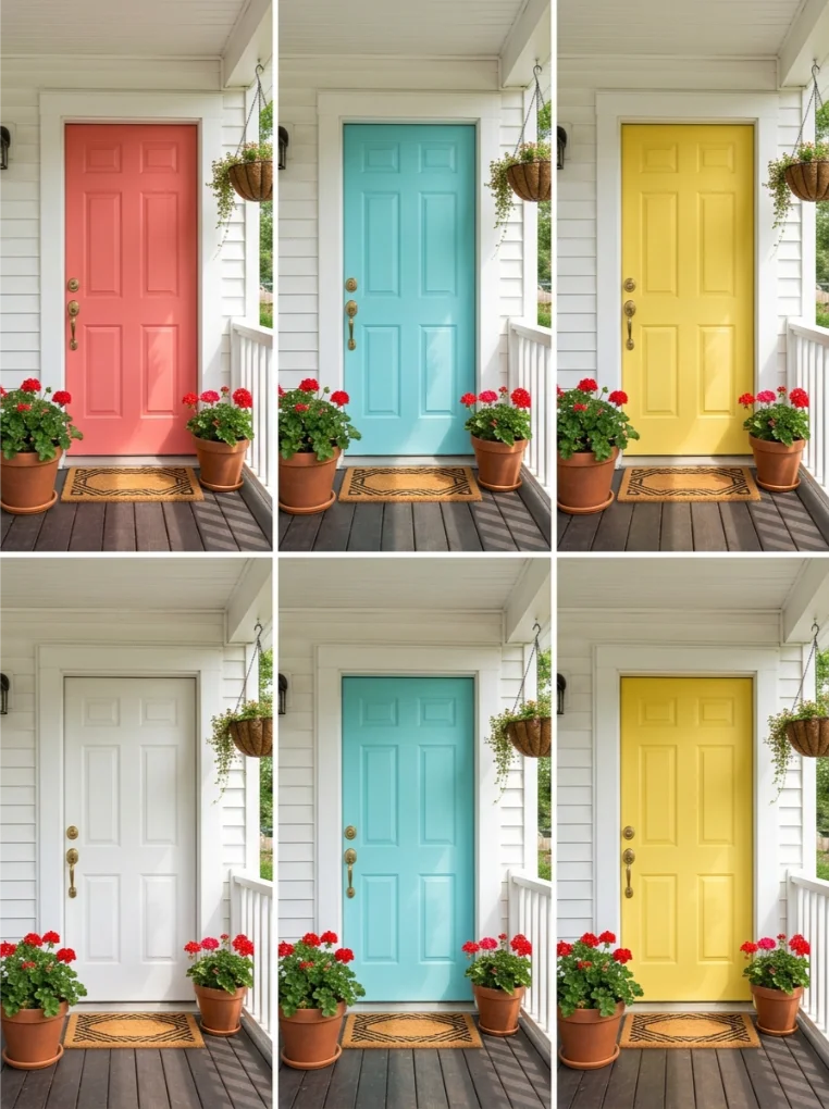 Paint or Refresh the Front Door for Summer Decorations