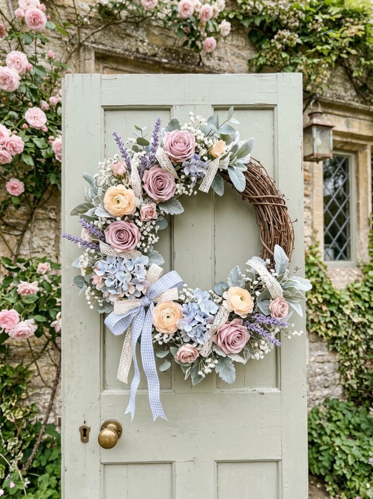Cottage style wreath