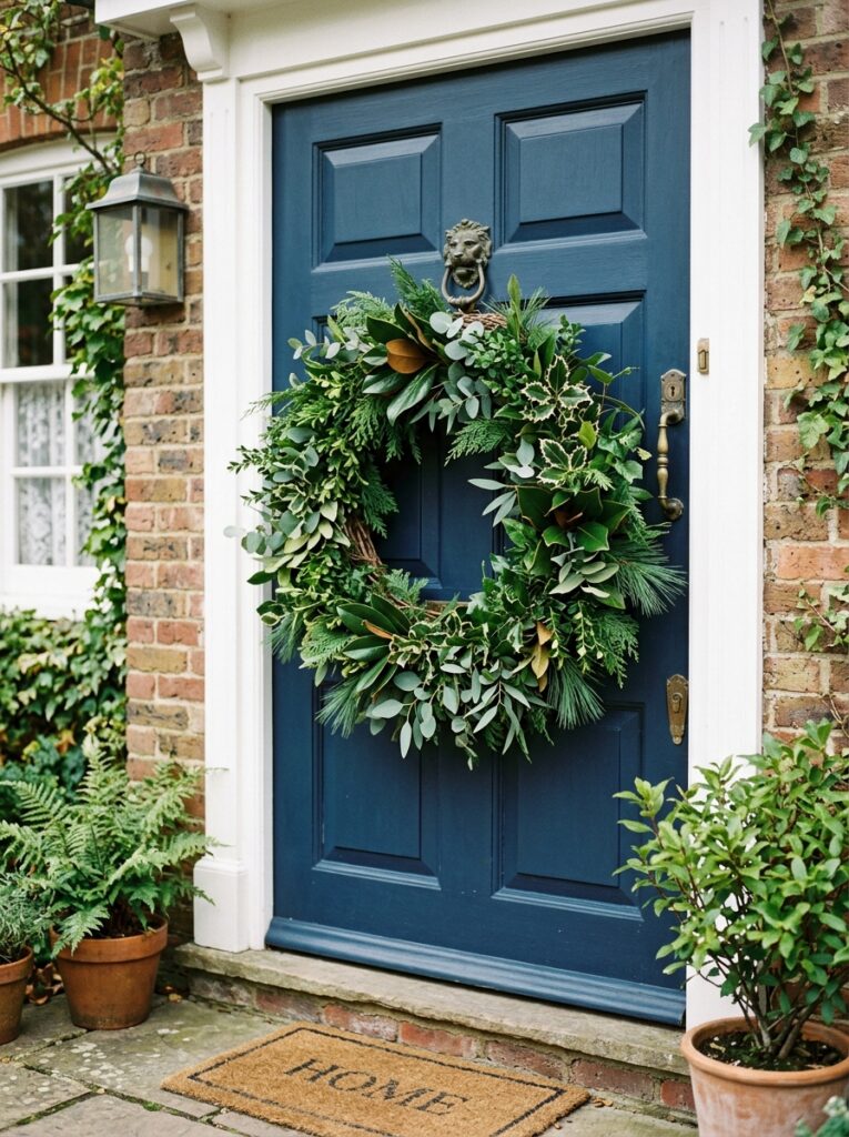 Greenery Front door wreath for Stylish Summer
