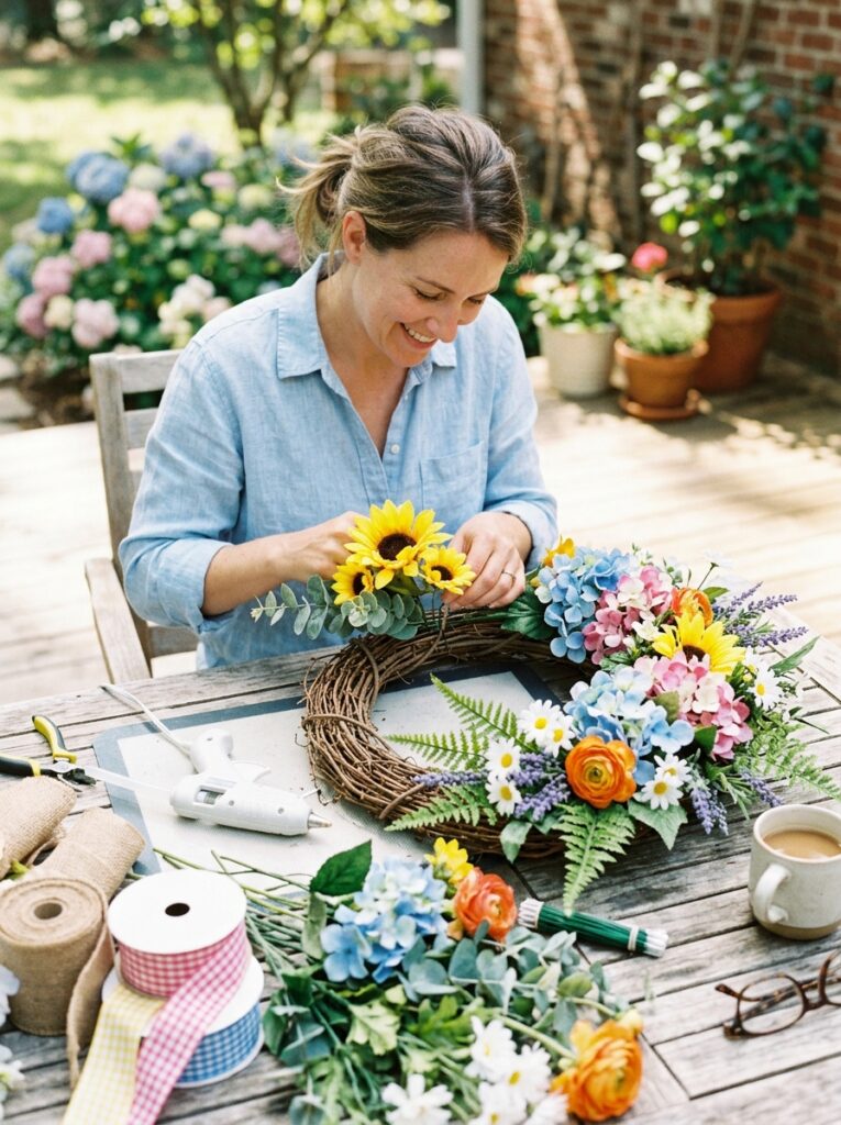 DIY summer style wreath