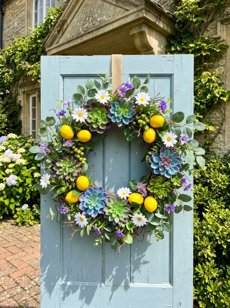 Outdoor summer wreath styles