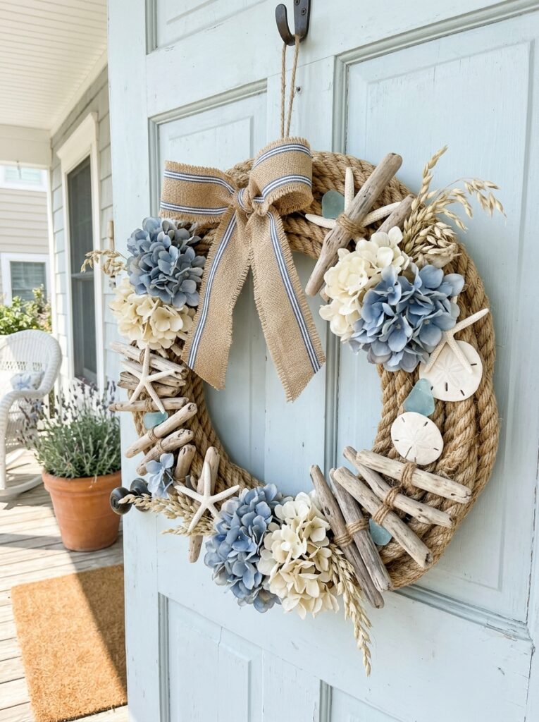 Coastal summer wreath