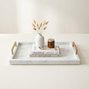 Handcrafted Artisan Marble Tray