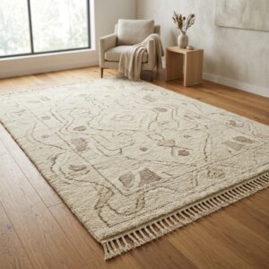 Hand-Knotted Textured Wool Area Rug